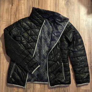 Black Quilted Reversible Women's Jacket